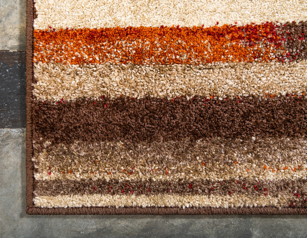 Unique Loom Multicolored Autumn Wheat 2' 0 x 6' 0 Runner Rug