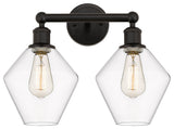 Cindyrella 2-Light 17" Bath Vanity Light, Oil Rubbed Bronze, Clear Shade