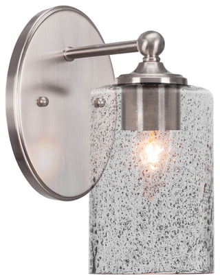 Capri 1-Light Wall Sconce, Brushed Nickel/Smoke Bubble