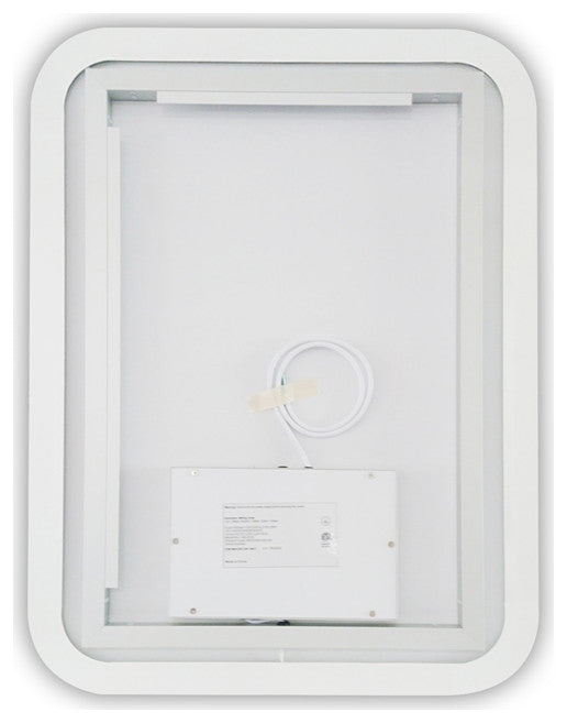Horizontal Wall Mounted LED Modern and Contemporary Bathroom Mirror, 24 Inch