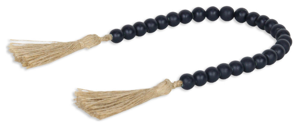Akaida Dark Blue Wooden Bead Tassel Decor