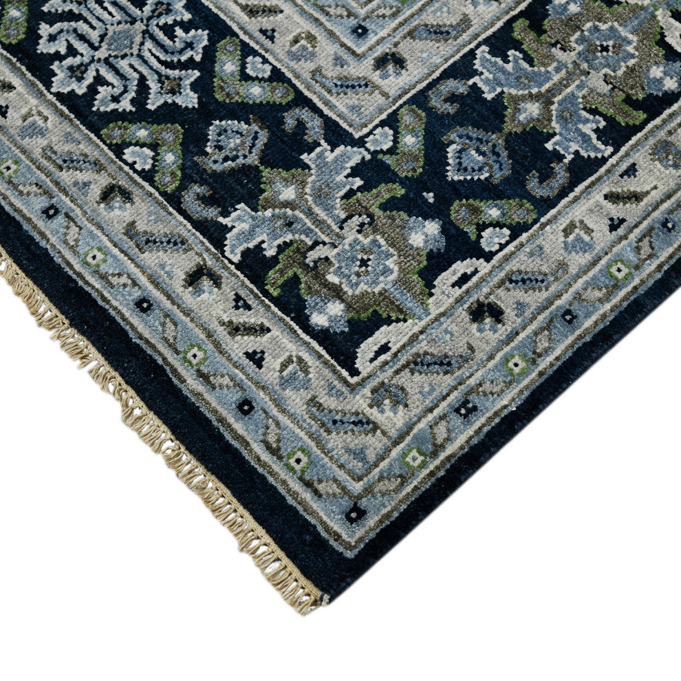 Bristol Harrow Area Rug, Blue, 12' x 15', Bordered