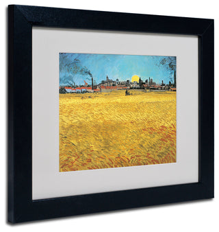 'Summer Evening, 1888' Matted Framed Canvas Art by Vincent van Gogh