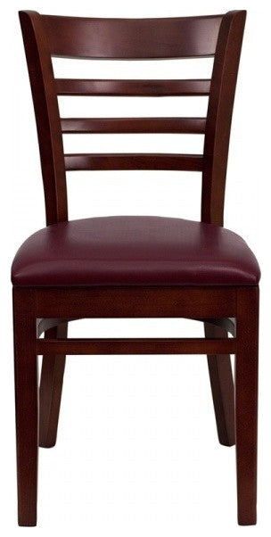 Wood Restaurant Chair, Burgundy