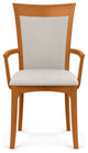 Copeland Morgan Upholstered Armchair, Natural Cherry, Oyster Microsuede