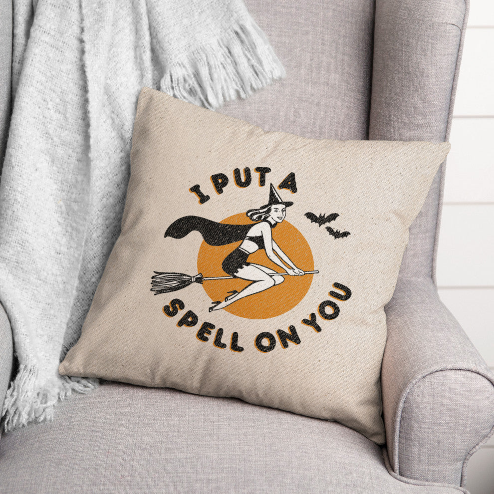 Retro Witch 18x18 Spun Poly Pillow
