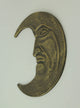 Bronze Finish Cast Iron Crescent Man in the Moon Face Indoor Outdoor Wall Decor