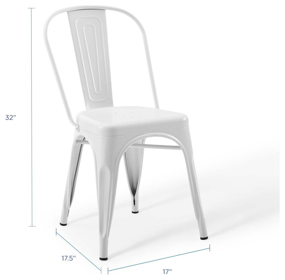 Promenade Bistro Dining Side Chair Set of 2-White