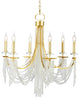Creative Contemporary LED Crystal Chandelier With Beads, 6 Lights