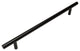 Cosmas 404-224FB Flat Black Slim Line Euro Style Cabinet Pull, Set of 10