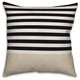 Khaki and Black Colorblock Stripe 16x16 Throw Pillow Cover
