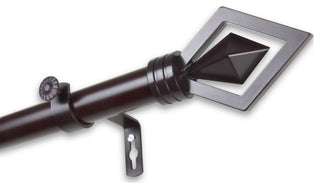 Lance 1" Curtain Rod, Mahogany, 160-240"