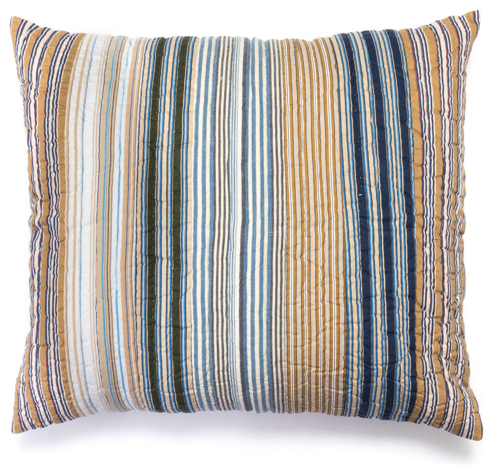 Wilson Striped Quilted Euro Pillowcase Sham