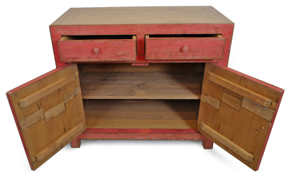 Vintage Elm Persimmon Cabinet