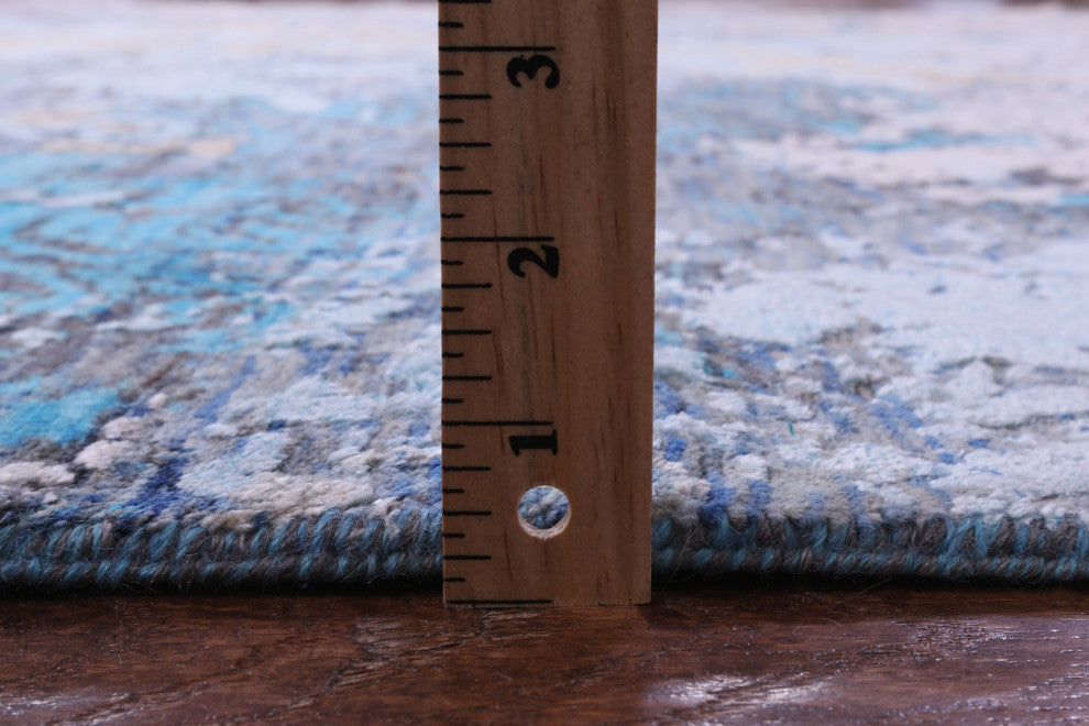 Handmade Wool & Silk Modern Rug 9' 0" X 12' 1" - Q15549