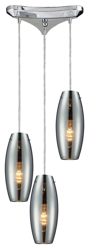 Menlow Park 3-Light Pendant, Polished Chrome