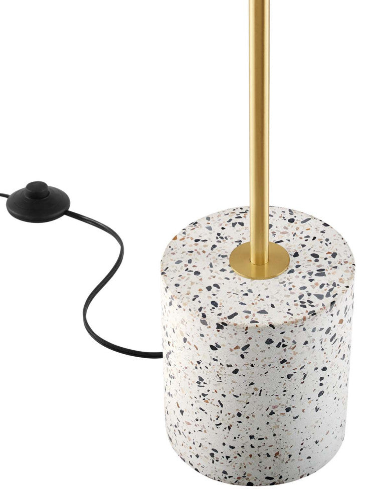 Floor Lamp Light, Gold, Glass, Modern, Mid Century Cafe Bistro Hospitality