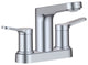 KRAUS Indy 2-Handle 3-Hole Centerset Bathroom Faucet Chrome, Pop Up Drain