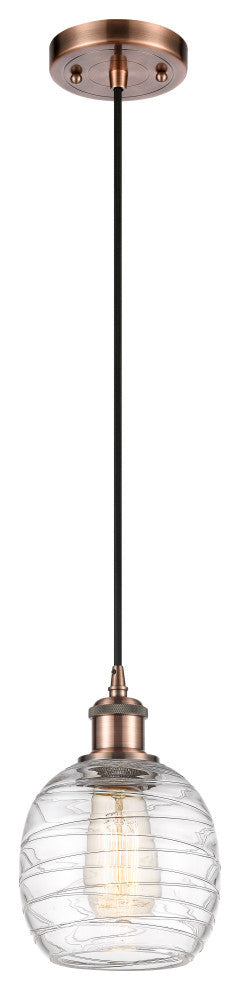 Innovations 516-1P-AC-G1013-LED 1-Light Mini Pendant Antique Copper