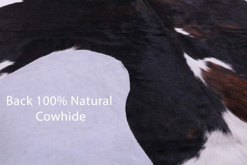 7' 7" X 5' 3" Organic Natural Hair-On Cowhide Area Rug C1757