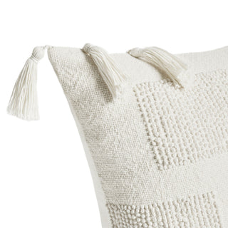 Packer 22" Cotton Linen Blend Throw Pillow, Ivory by Kosas Home