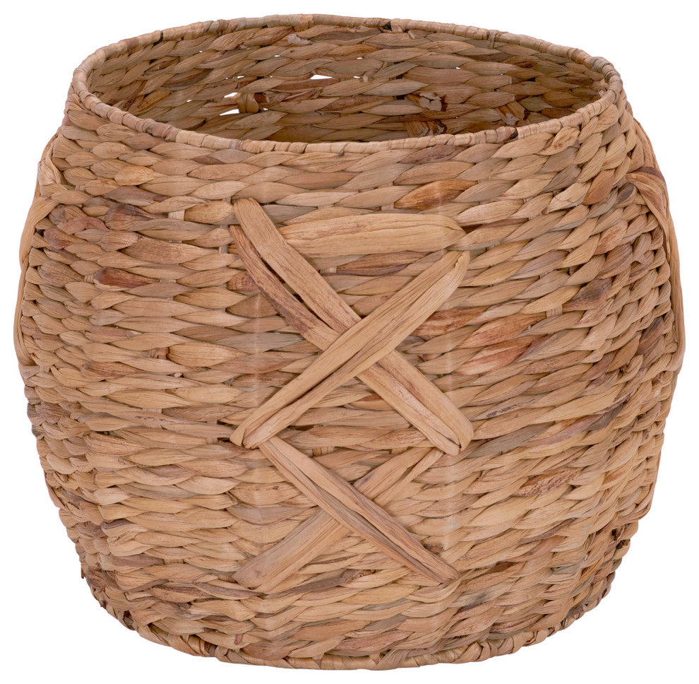 X-Weave Round Wicker Floor Basket