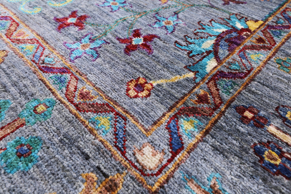 6' 6" X 10' 0" Persian Tabriz Hand Knotted Rug Q9885