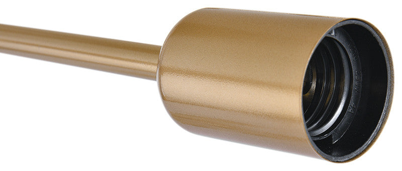 Modern Mid-century 6 Light Sputnik Linear Semi Flush Mount, Brass