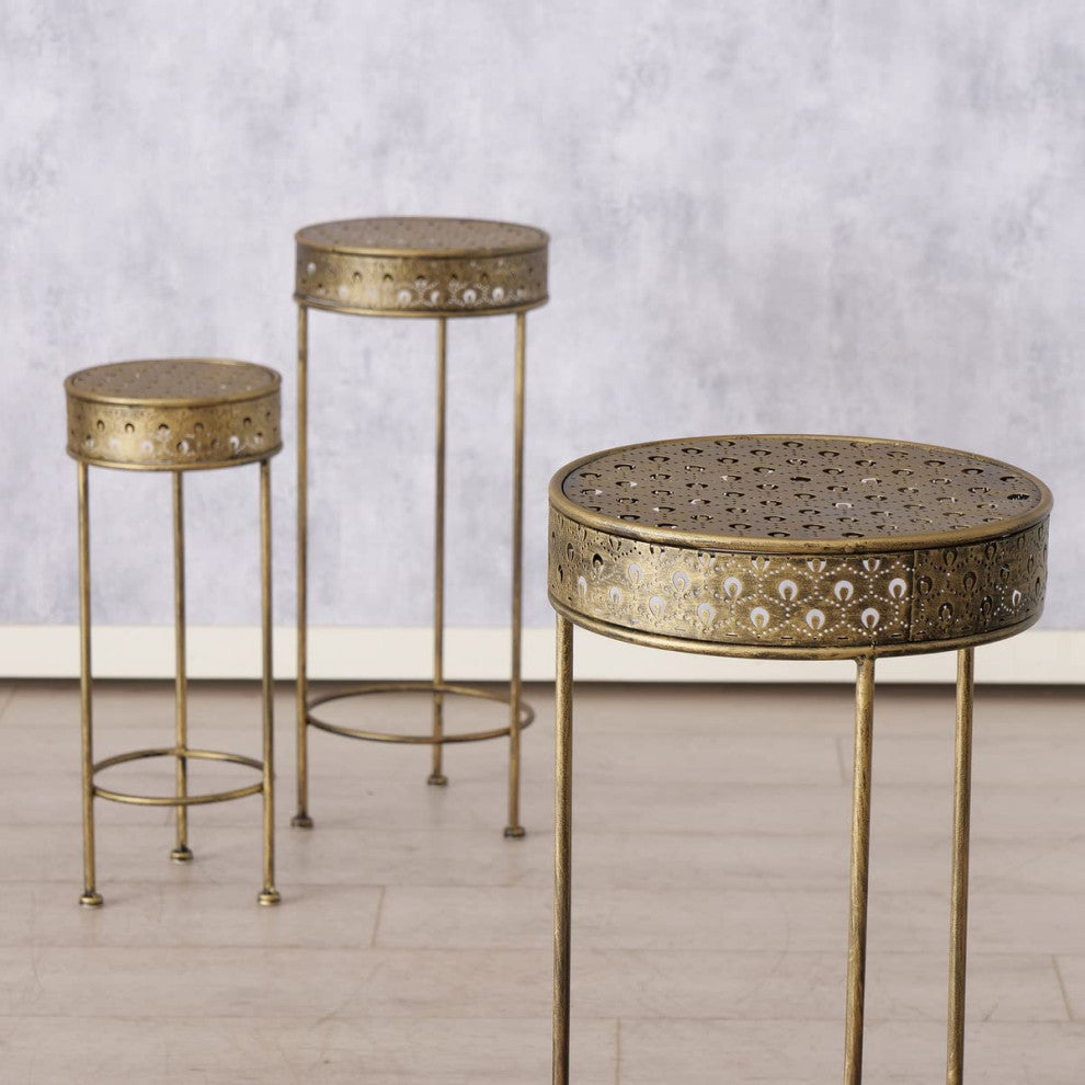 3 Piece Pedestal Plant Stand, 28"