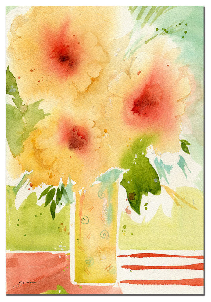 'The Yellow Vase' Canvas Art by Sheila Golden