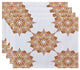 18"x14" Rhapsody, Geometric Print Placemat, Gold, Set of 4