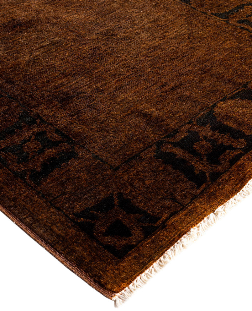 Overdyed One-of-a-Kind Hand-Knotted Area Rug Brown, 3' 0" x 11' 5"
