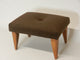 Tufted Suede Footstool, Brown