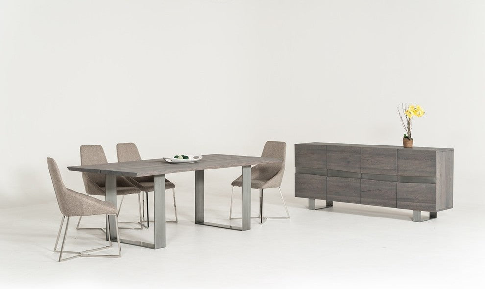 Modrest Murphy Modern Gray Aged Oak Dining Table