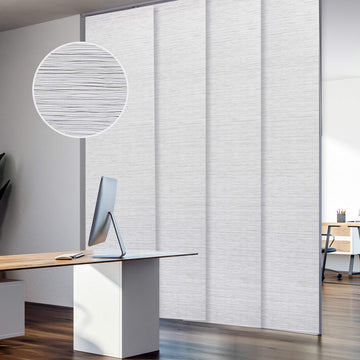 Adjustable Sliding Panel Track Blind 45.8"-86" W x 96" L, Classic, Mica