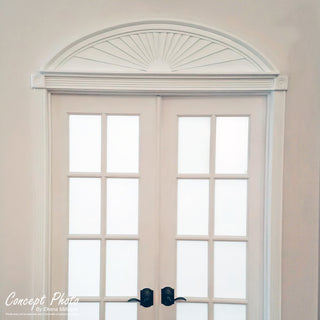 40"W x 9"H x 1 3/4"P Elliptical Sunburst Pediment