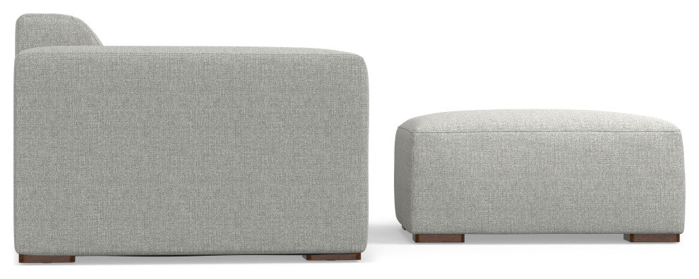 Rex 2-Seater Modular Sofa and Ottoman Set in Tightly Woven Performance Fabric