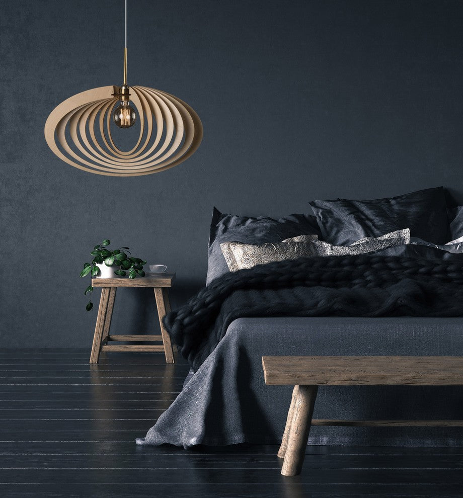 Saturn ring 1-light pendant 20" Width Modern light pendant