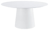 Pauline White Ash 62" Round Dining Table