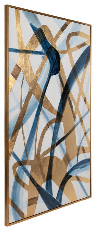 82x52, Abstract Oil Painting, Blue