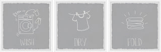 Wash Dry and Fold Triptych, 3-Piece Set, 24x24 Panels
