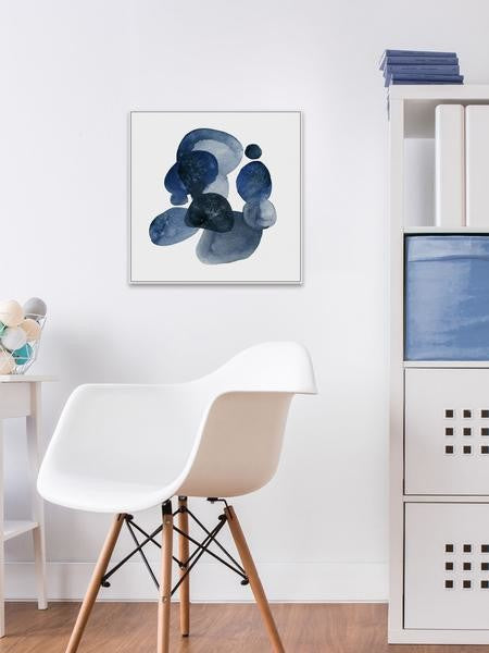 "All Together II" Floater Framed Painting Print on Canvas, 24"x24"