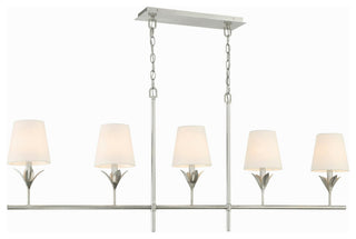 CRYSTORAMA Broche 5 Light Antique Silver Chandelier