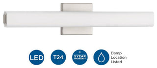 Beam LED 22" Linear LED Bath, Brushed Nickel