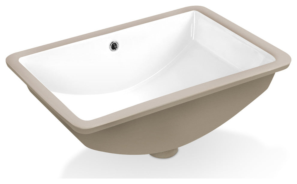 Sinber 21" Undermount Bathroom Sink with Overflow Ceramic C1312-OL