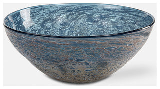 Uttermost Genovesa Aqua Glass Bowl