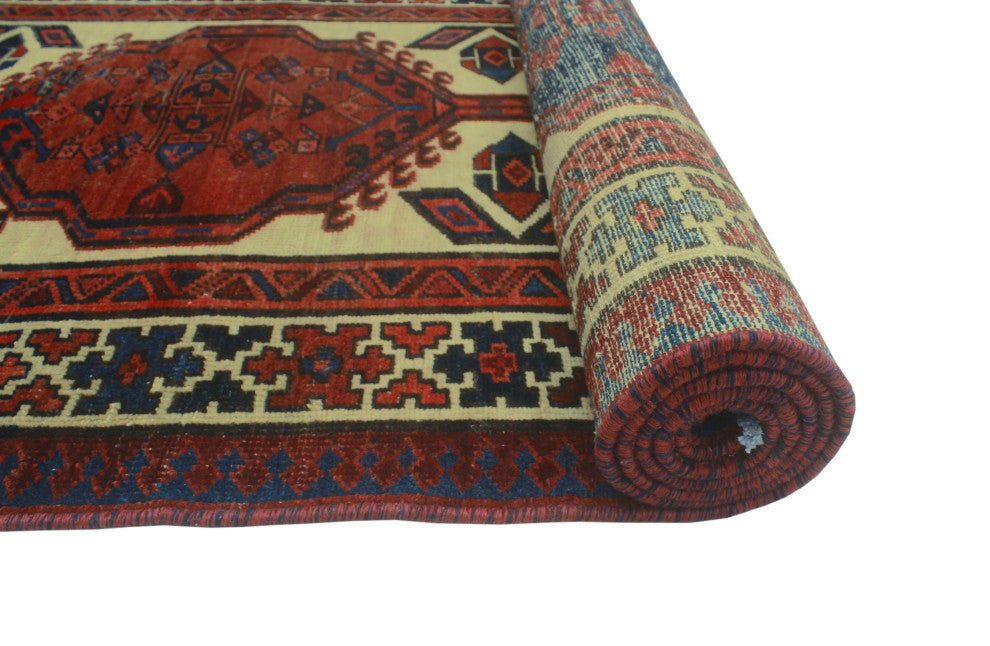 Fine Vintage Distressed Hunt Rust/Beige Runner, 3'0x10'5