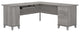 Somerset 72W L Shaped Desk with Storage, Platinum Gray