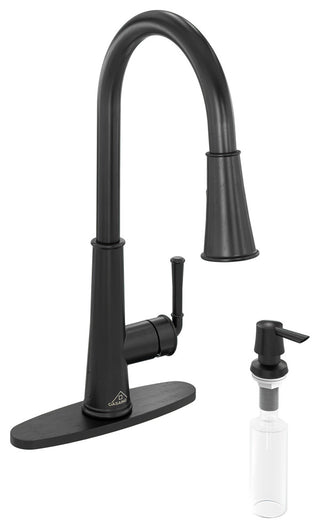 Single-Handle Pull Down Sprayer Kitchen Faucet with Touchless Sensor, Matte Black