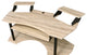 Eleazar 71" Music Studio Desk, Natural Oak, 2 Speaker Stands